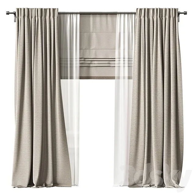 Curtains 3D Model
