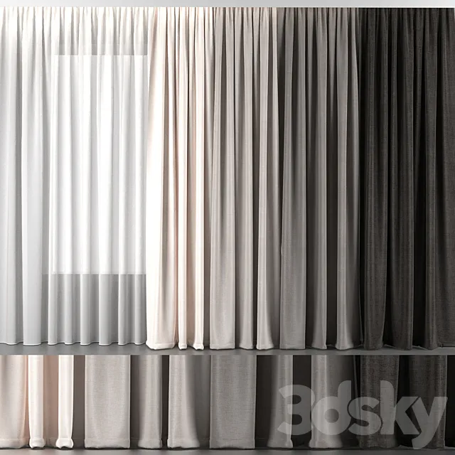 Curtains 3D Model