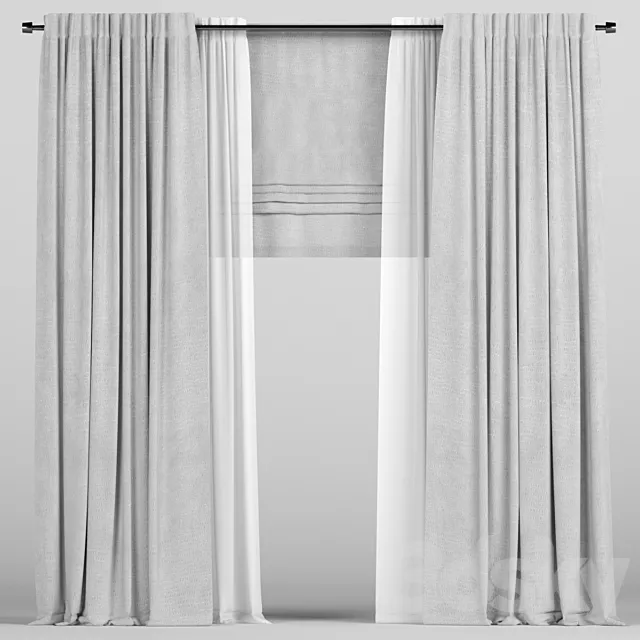 Curtains. 3D Model