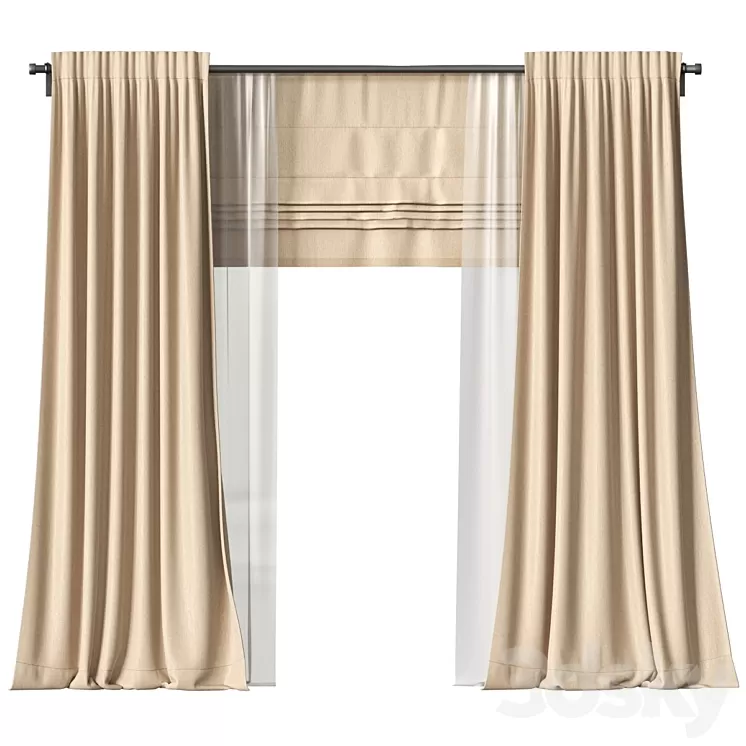 Curtains 3D Model