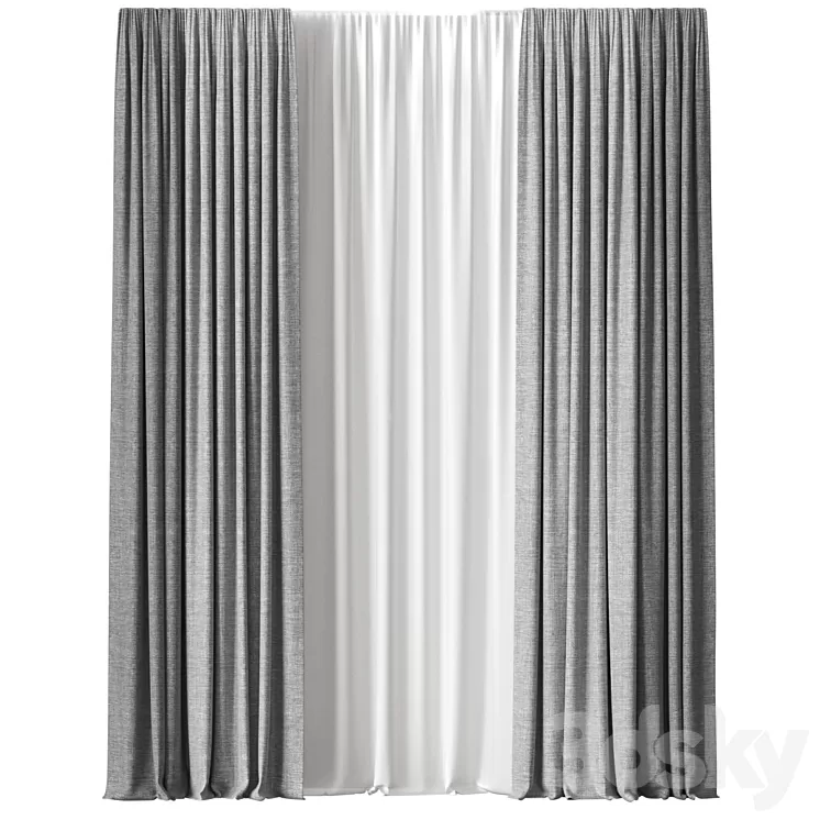 Curtains 3D Model Free
