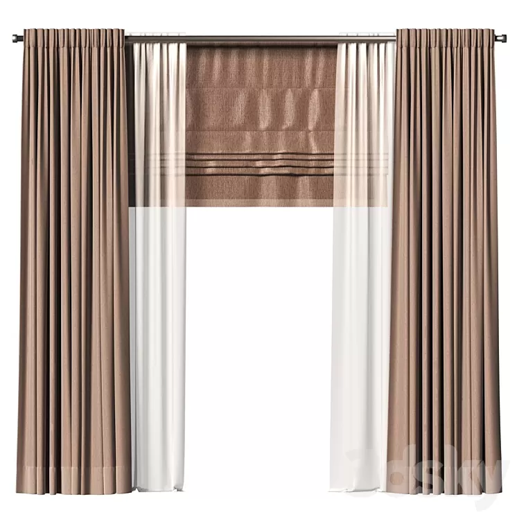 Curtains 3D Model