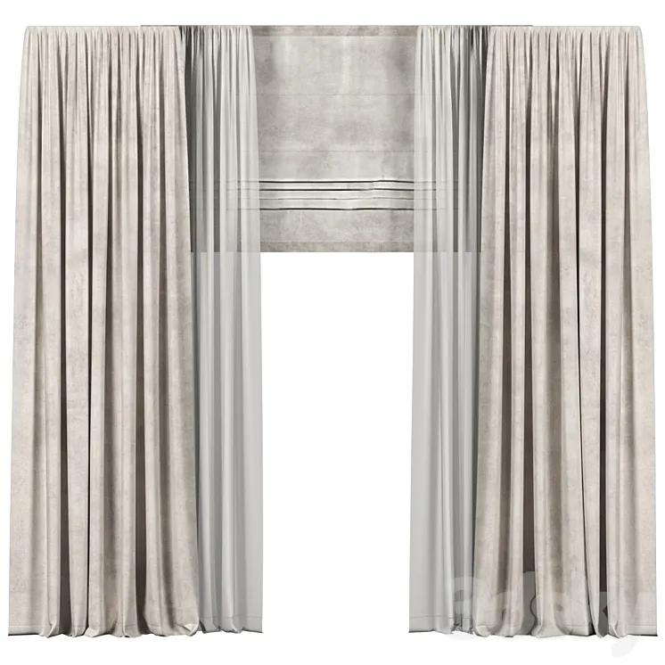 Curtains 3D Model Free