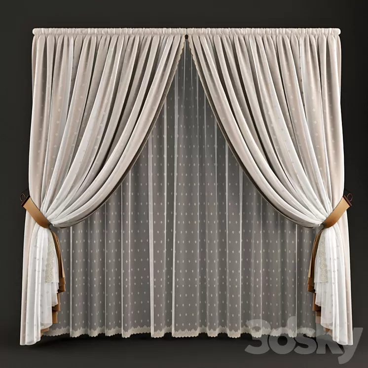 Curtains 42 3D Model