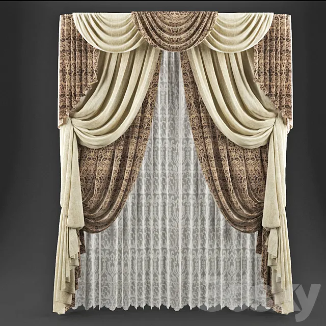 curtains 44 3D Model