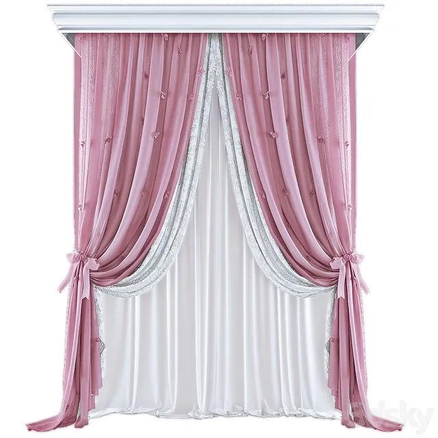 Curtains 595 3D Model