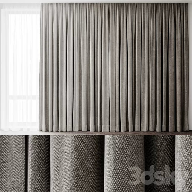 Curtains 7 3D Model Free