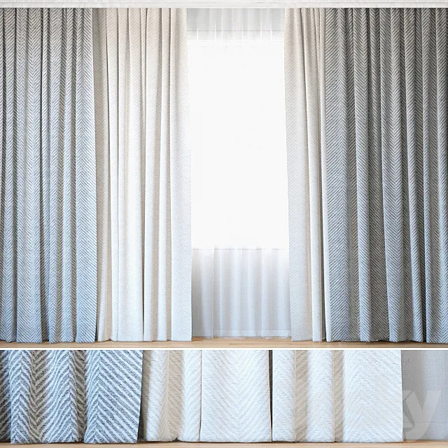 Curtains 94 | Curtains with Tulle | Backhausen | Rebbio grande 3DModel
