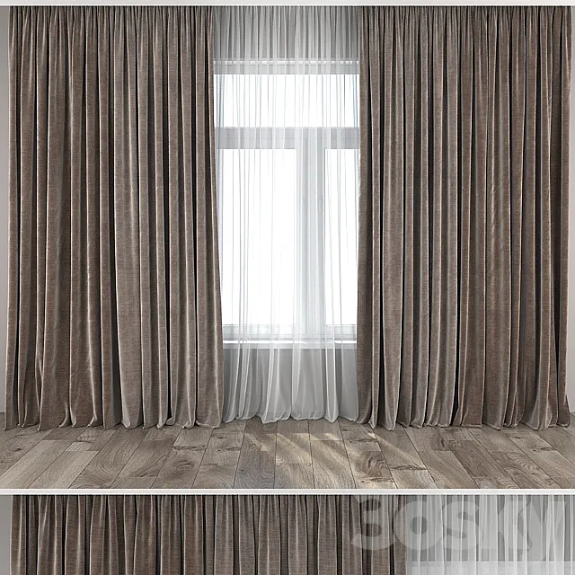 Curtains and Tulle 12 3DModel