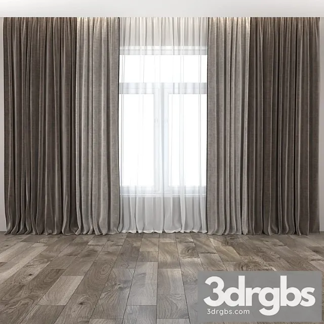 Curtains and Tulle 14 1 3D Model Free