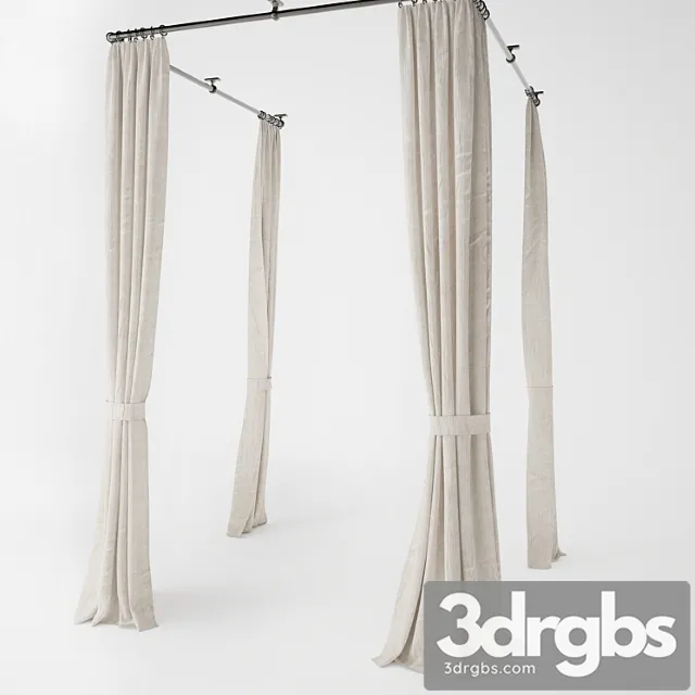 Curtains- baldachin 3D Model Free