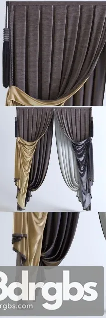 Curtains classic 3D Model Free