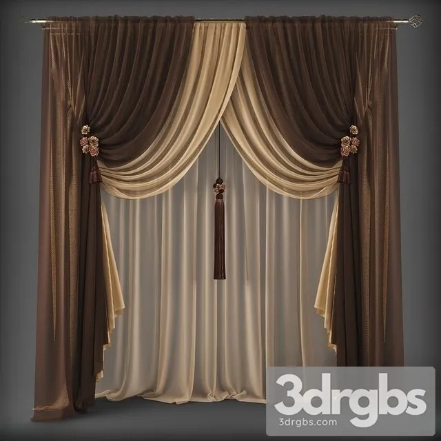 Curtains Classical 3 3D Model Free