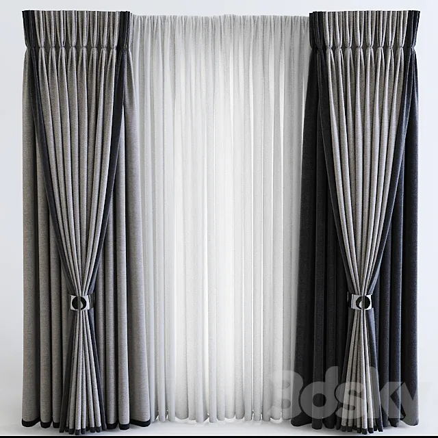 Curtains contemporary 3DModel