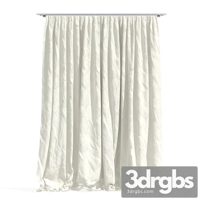 Curtains Crumpled 38 3D Model Free