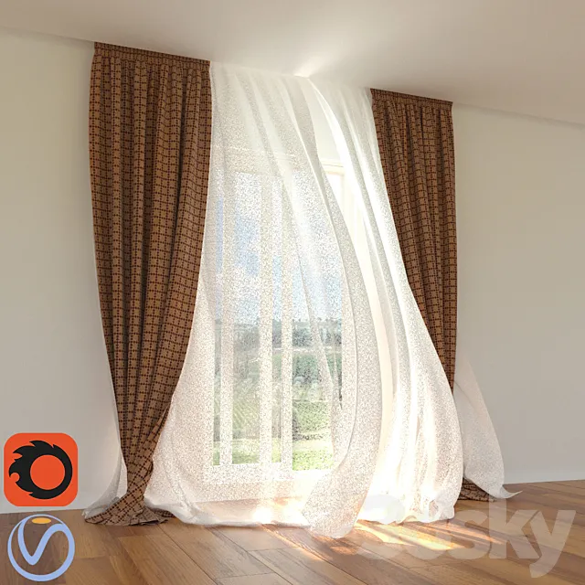 Curtains (Curtain) 3D Model