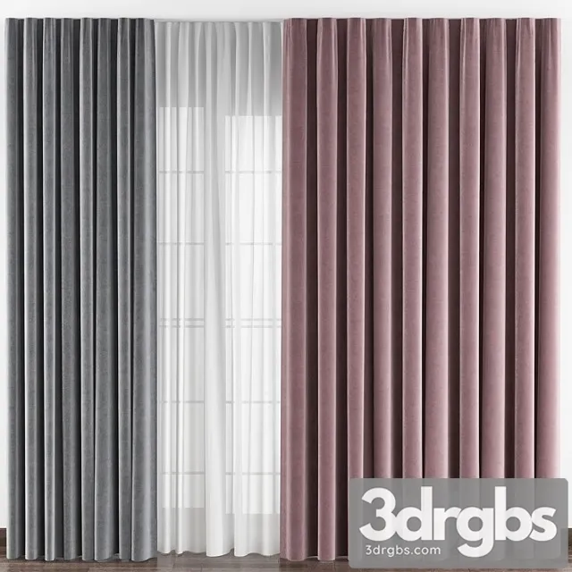 Curtains № 016 3D Model Free