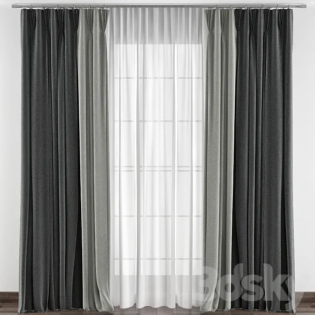 Curtains № 144 3D Model