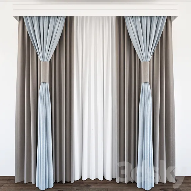Curtains № 152 3D Model