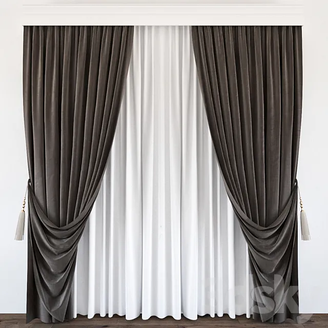Curtains № 157 3D Model