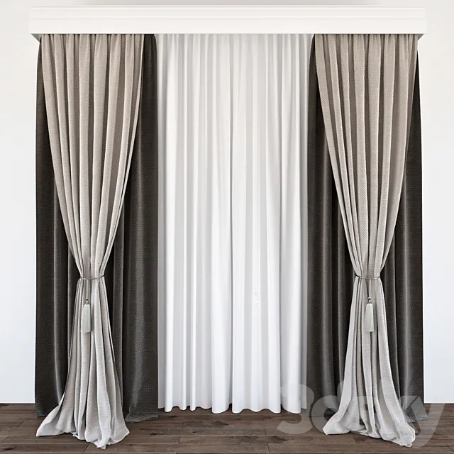 Curtains № 158 3D Model
