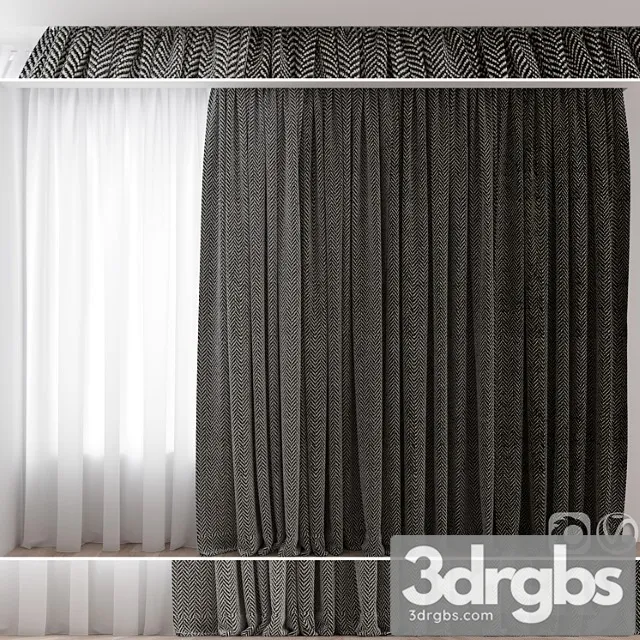 Curtains №3 3D Model Free