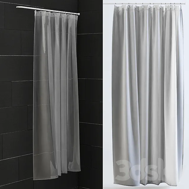 Curtains for bathroom 3D Model