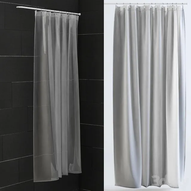 Curtains for bathroom (universal) 3D Model