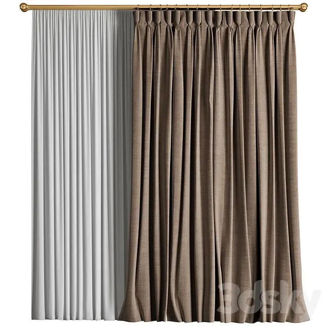 Curtains for interior 3D Model