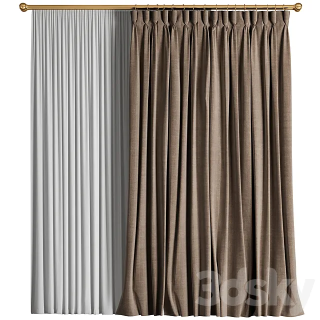 Curtains for interior 3D Model