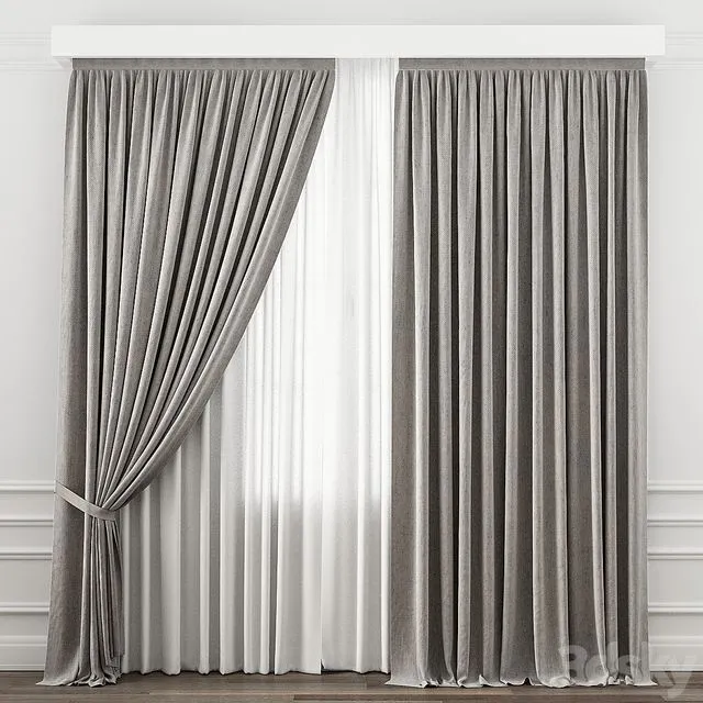 Curtains for interior №11 3D Model