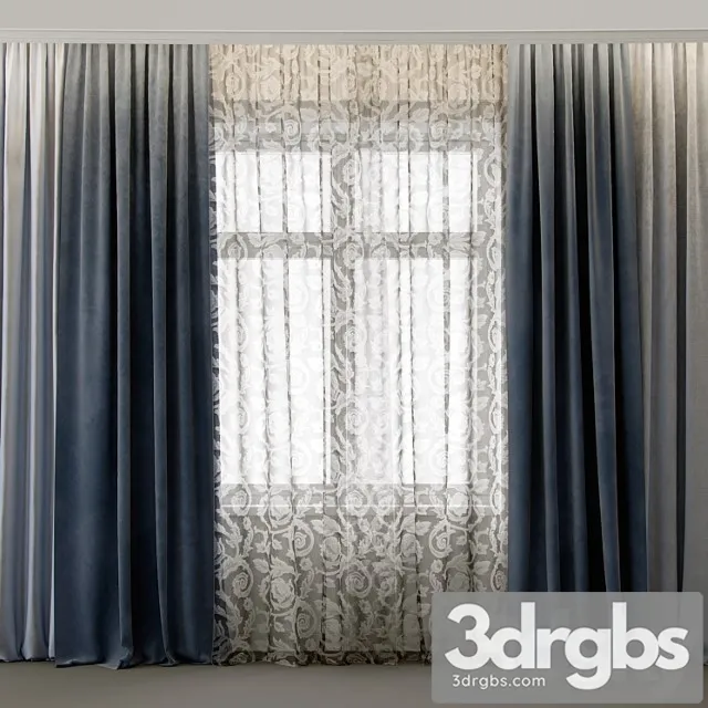 Curtains for interiors- 4 3D Model Free