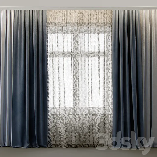 Curtains For interiors- 4 3DModel