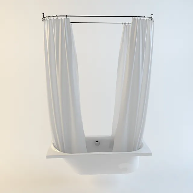 Curtains for the bathroom 3DModel