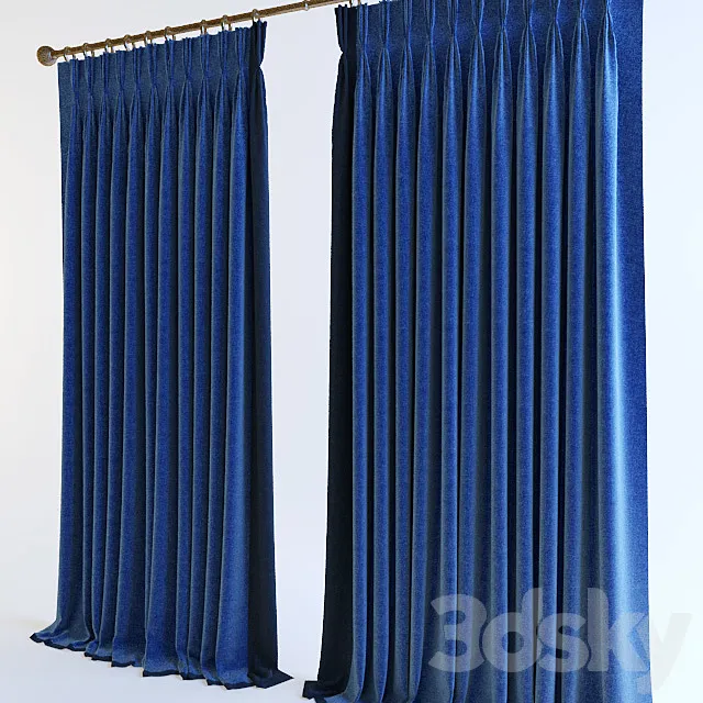 Curtains. French Twist 3D Model