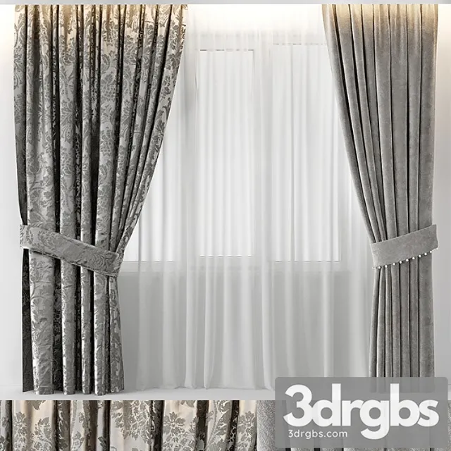 Curtains glam 3D Model Free