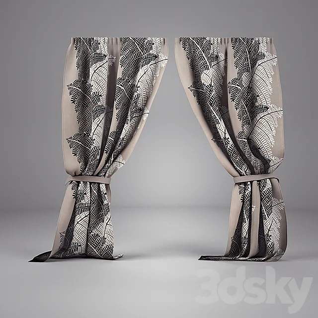 Curtains IKEA STOCKHOLM 3D Model