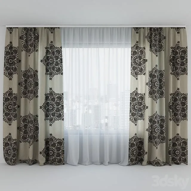 Curtains INDIAN LOOP 3D Model