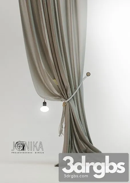 Curtains jonika 3D Model Free