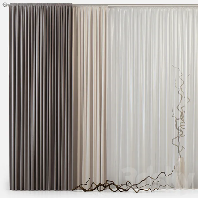 Curtains m02 3D Model