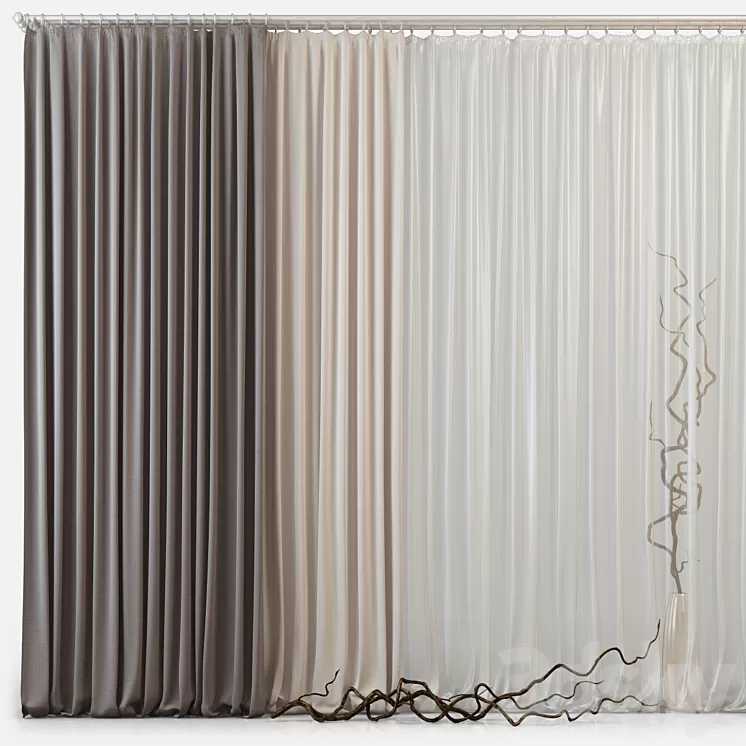 Curtains m03 3D Model