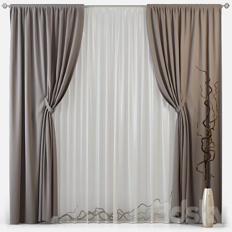 Curtains m09 3D Model