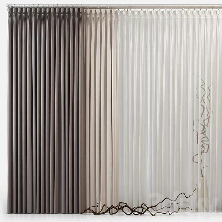 Curtains m17 3D Model