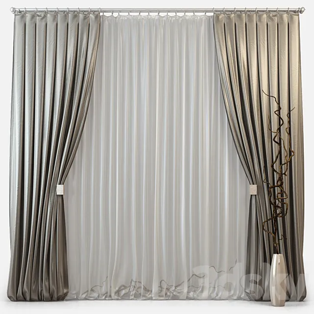Curtains m25 3D Model