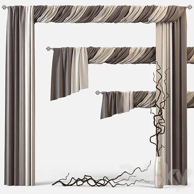 Curtains m28 3D Model