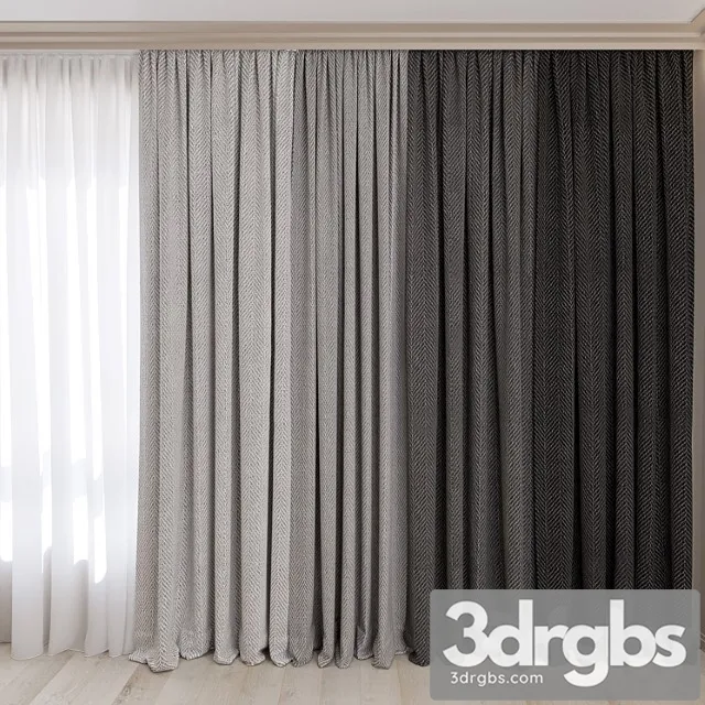 Curtains No 10 3D Model Free