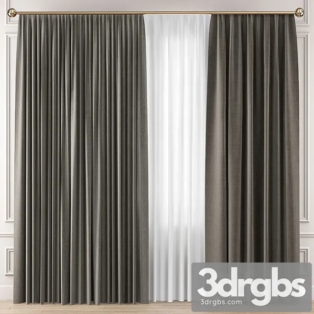 Curtains premium pro №33 3D Model Free