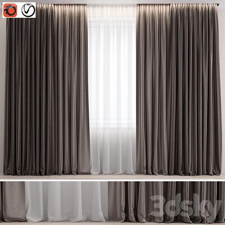 Curtains set 05 vray | corona 3D Model Free