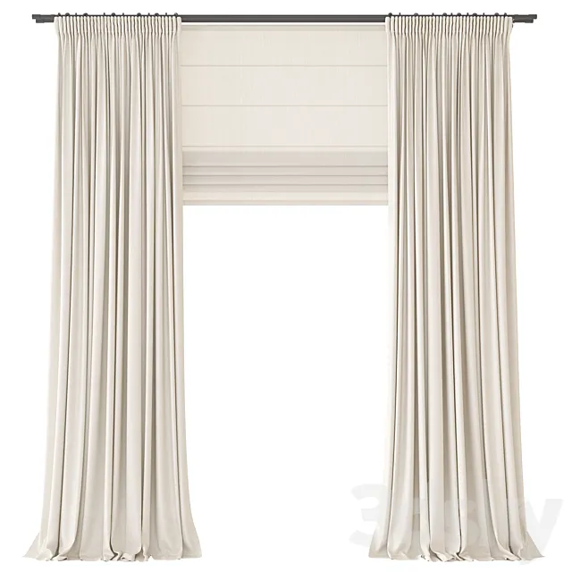 Curtains. Thick light flax Free Download
