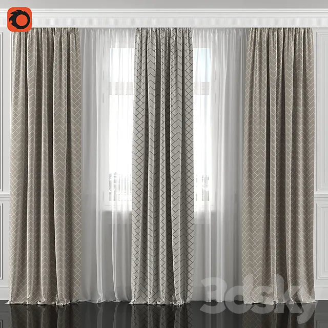 Curtains with window 162C Free Download